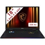 MSI Raider 18 HX AI (A2XWIG-231BE) 18"  gaming laptop Zwart | Core Ultra 9 285HX | RTX 5080 | 64 GB | 2 TB + 2 TB SSD