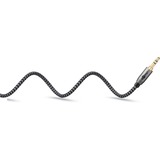 goobay Plus Audio 3,5 mm aux stereoverbindingskabel 90° Zwart/zilver, 2 meter