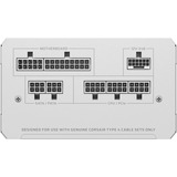 Corsair RM850e (2025) White, 850 Watt voeding  Wit, 1x 12VHPWR, 2x PCIe, Kabel-Management