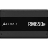 Corsair RM650e (2025), 650 Watt voeding  Zwart, 4x PCIe, Kabel-Management