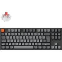 Keychron K8 Max-J1Z, toetsenbord Zwart, BE Lay-out, Keychron Super Red, RGB leds, 80%, Double-shot ABS, Hot-swappable, Bluetooth, 2.4GHz