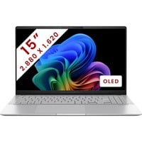 ASUS Vivobook S 15 OLED (S5507QA-MA006W) 15.6" Copilot+ laptop Zilver | Snapdragon X Elite X1E-78-100 | Adreno | 16 GB | 1 TB SSD