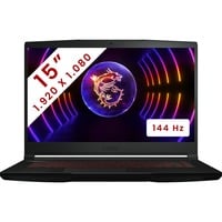 MSI Thin GF63 (12VE-015BE) 15.6" gaming laptop Zwart | Core i5-12450H | RTX 4050 | 16 GB | 512 GB SSD | 144 Hz