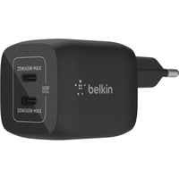 Belkin BoostCharge Pro 2-poorts USB-C GaN-wandlader met PPS (45 W) Zwart