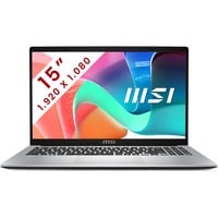 MSI Modern 15 (F13MG-020BE) 15.6" laptop Zilver | Core i5-1335U | Iris Xe Graphics | 16 GB | 512 GB SSD