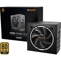be quiet! Pure Power 12M 1000W voeding Zwart, 4x PCIe, Kabelmanagement