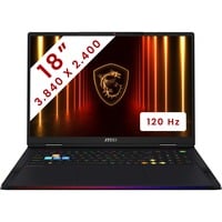 MSI Raider 18 HX AI (A2XWJG-233BE) 18" gaming laptop Zwart | Core Ultra 9 285HX | RTX 5090 | 64 GB | 2 TB + 2 TB SSD