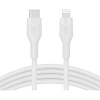 Belkin BoostCharge Flex USB-C-kabel met Lightning-connector Wit, 3 meter