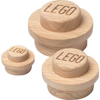 Room Copenhagen LEGO Wooden Wall Hanger Set wandmontage Eiken, 3-delig